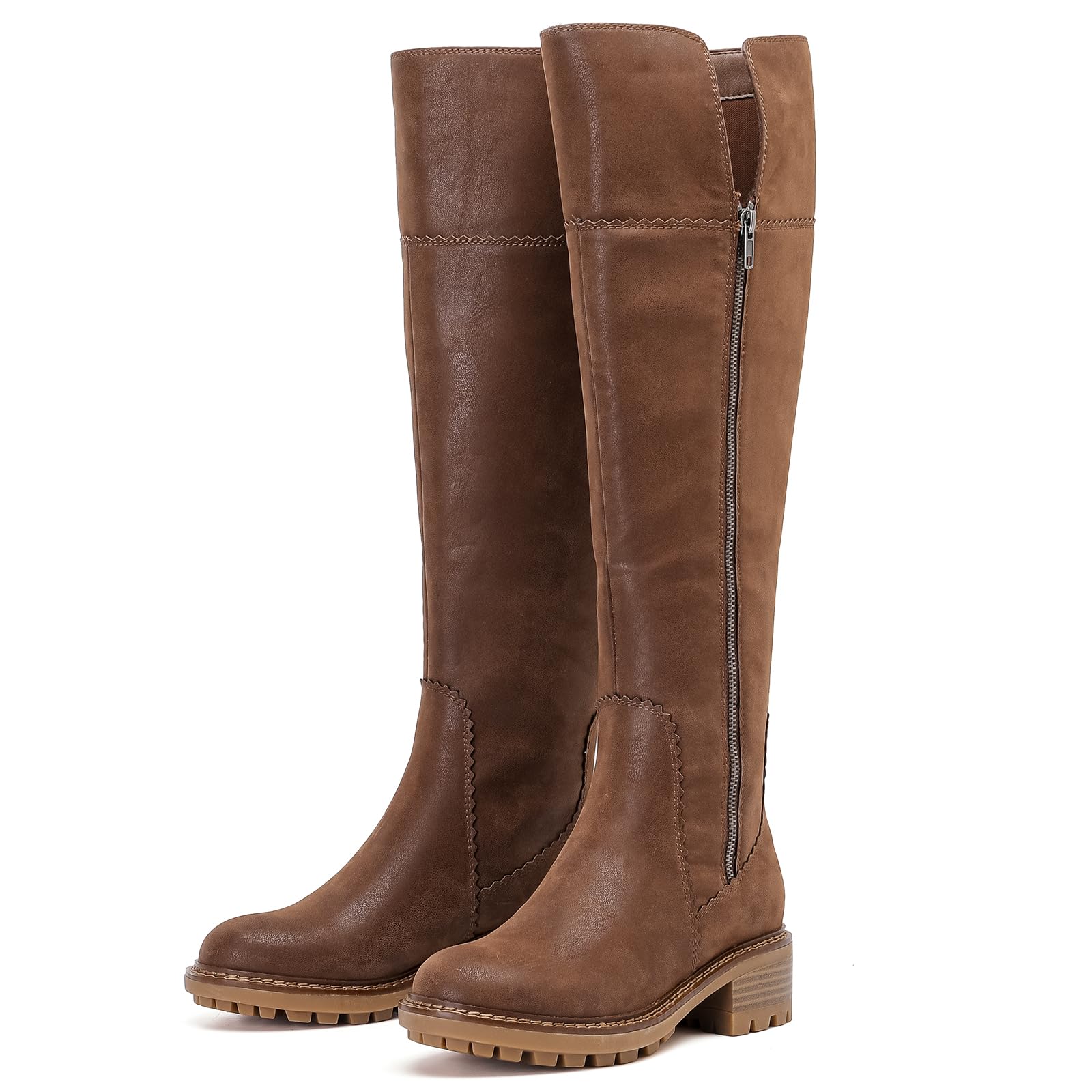 Women's Knee High Boots Stylish Comfort Round Toe Tall Riding Combat Boot Classic Fashion Fall Winter Boots for Women.